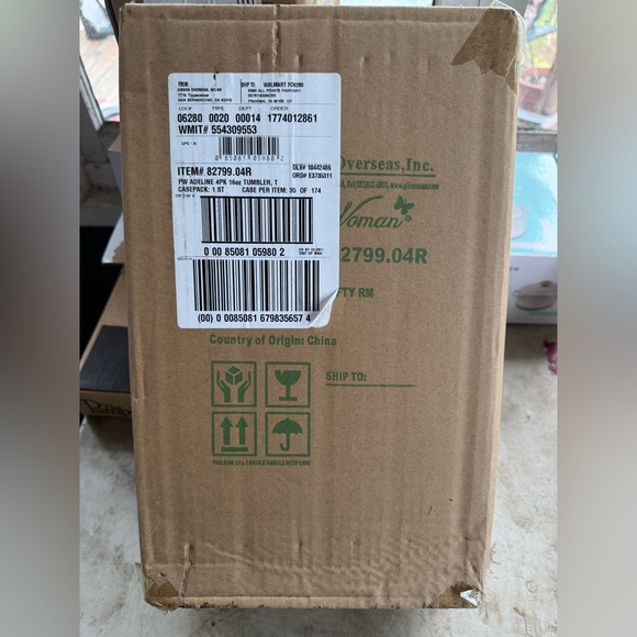 The Pioneer Woman Adeline 16-Ounce Teal Emboss Glass Tumblers, Set of 4 - Picture 5 of 6